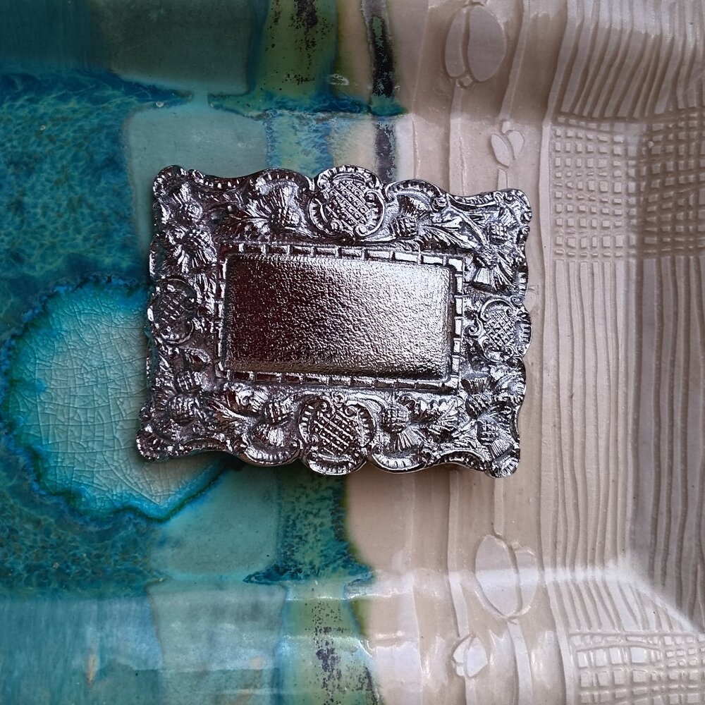 Beaux-Arts Ornamented Silver Belt Buckle Made in Britain